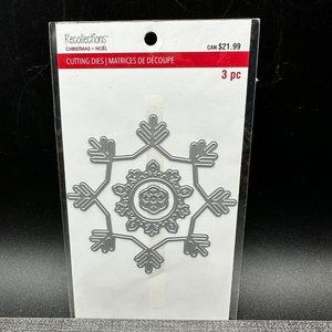 Christmas Snowflake Metal Cutting Die by Recollections 3 Pc. Card making
